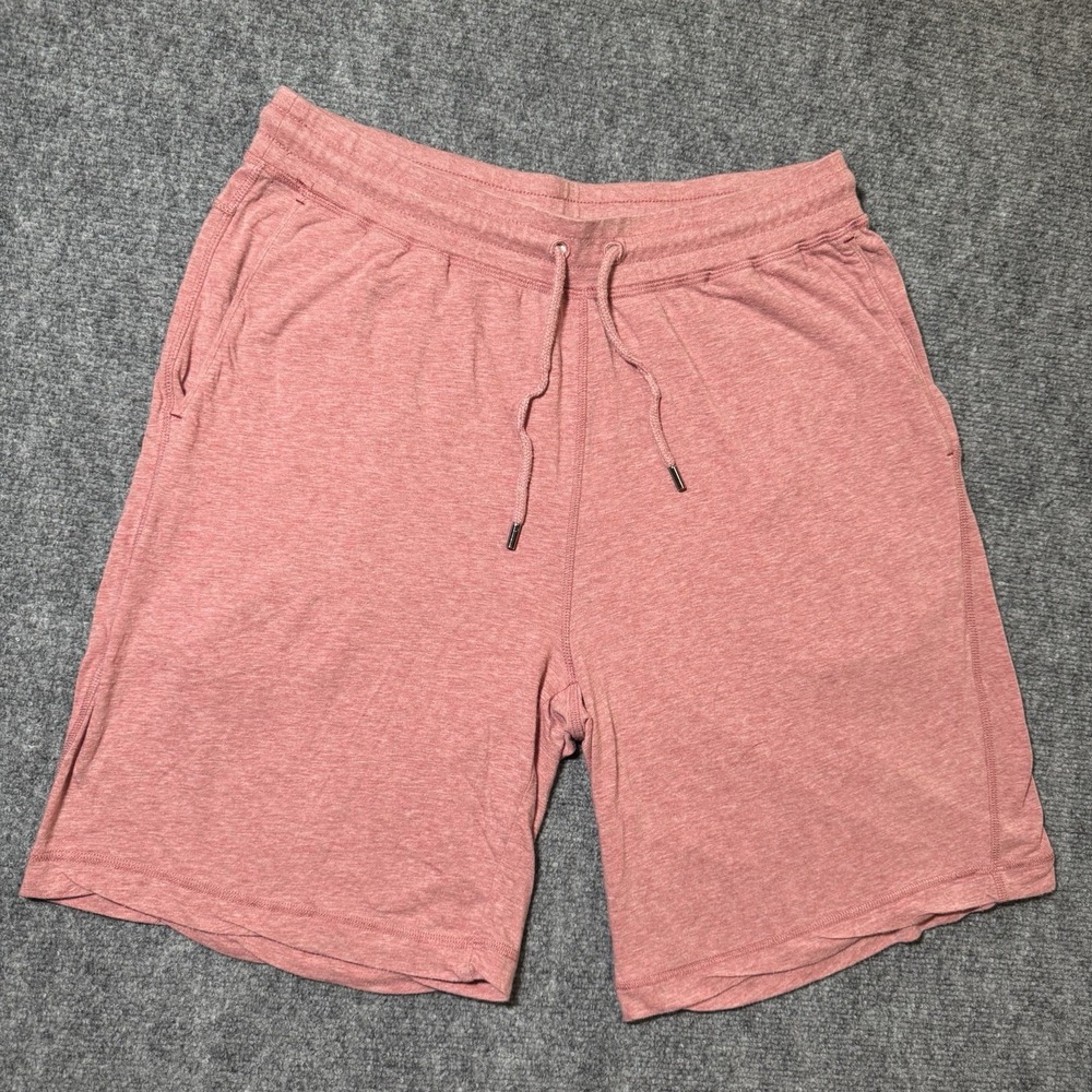 Daniel Buchler Shorts Mens Large Red‎ Drawstring Lounge Terry Knit Casual Cotton